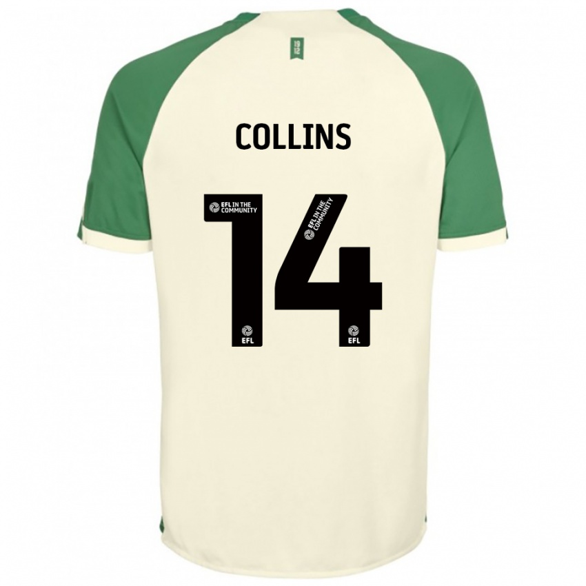 ילדים Natasha Collins #14 לבן שמנת ירוק הרחק ג'רזי 2025/26 חולצה קצרה