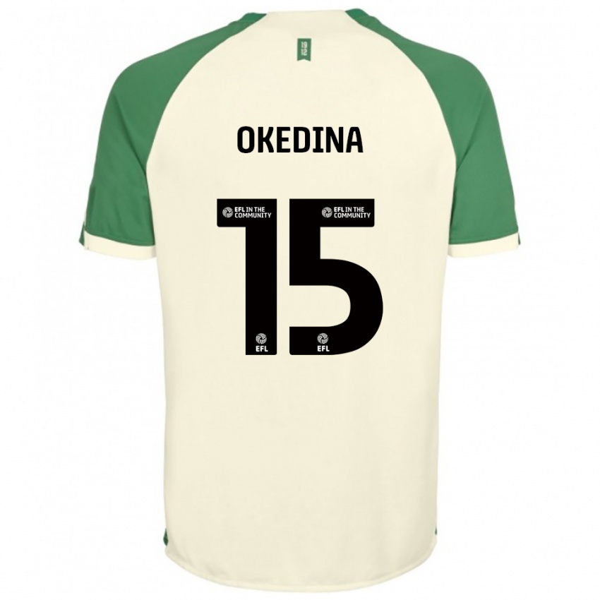 ילדים ג'ובריל אוקדינה #15 לבן שמנת ירוק הרחק ג'רזי 2025/26 חולצה קצרה