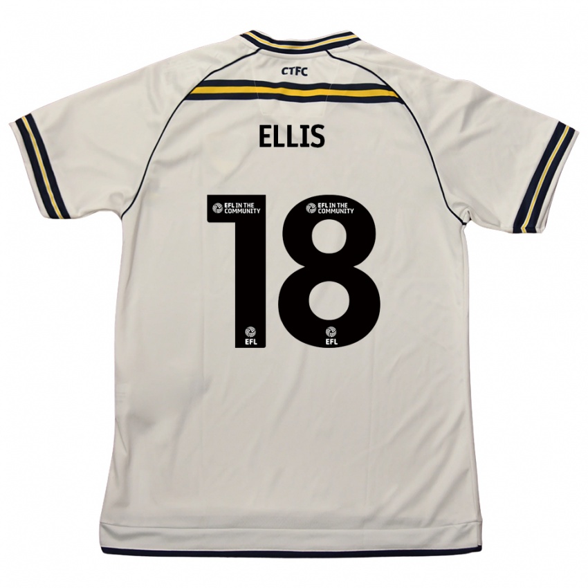 ילדים Brooke Ellis #18 לבן כחול נייבי הרחק ג'רזי 2025/26 חולצה קצרה