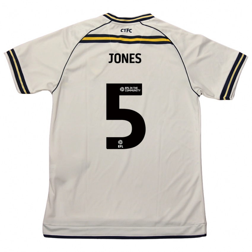 ילדים Courtney Jones #5 לבן כחול נייבי הרחק ג'רזי 2025/26 חולצה קצרה