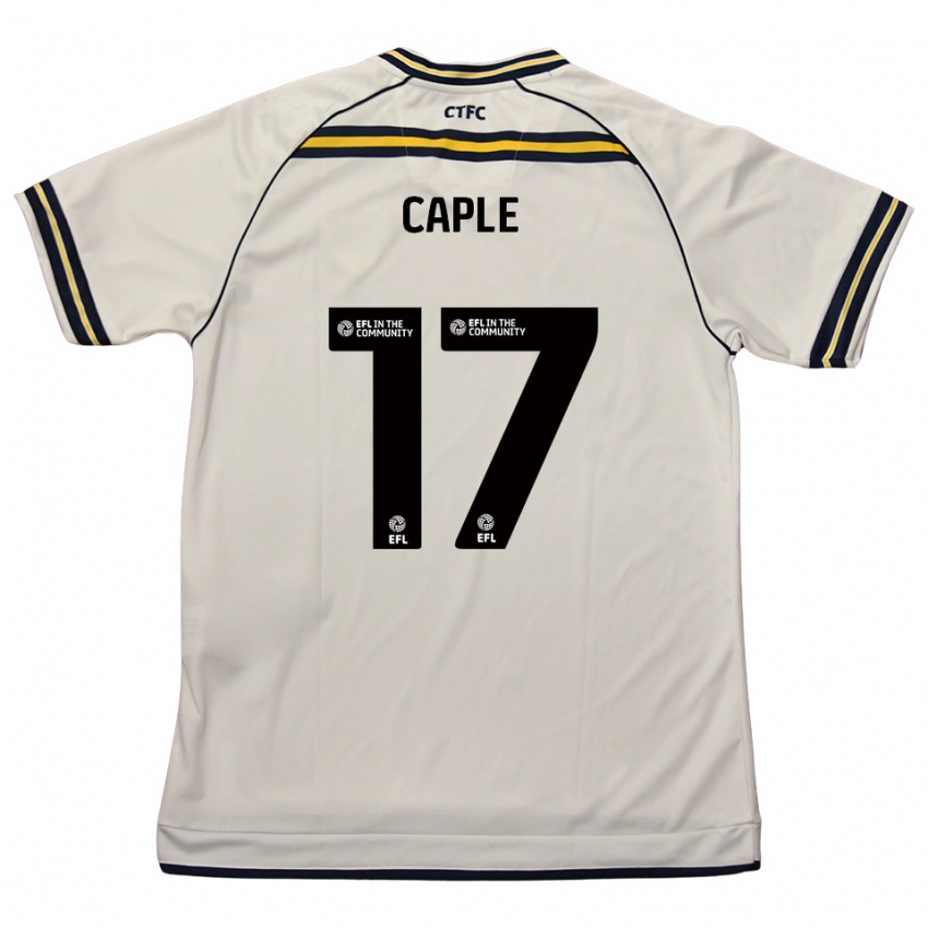 ילדים Charlie Caple #17 לבן כחול נייבי הרחק ג'רזי 2025/26 חולצה קצרה