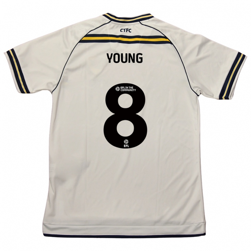 ילדים לוק יאנג #8 לבן כחול נייבי הרחק ג'רזי 2025/26 חולצה קצרה