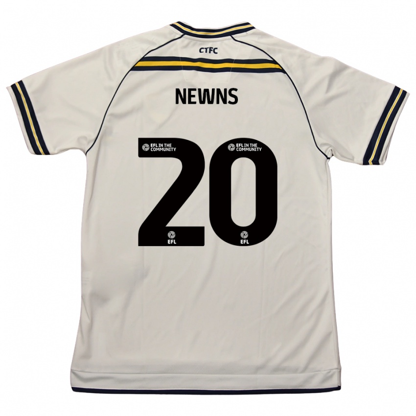 ילדים Issy Newns #20 לבן כחול נייבי הרחק ג'רזי 2025/26 חולצה קצרה