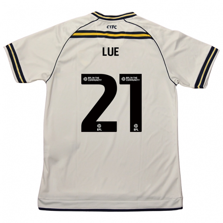 ילדים Una Lue #21 לבן כחול נייבי הרחק ג'רזי 2025/26 חולצה קצרה