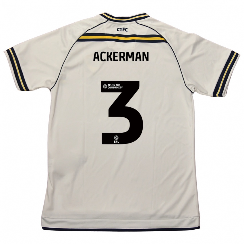 ילדים Daisy Ackerman #3 לבן כחול נייבי הרחק ג'רזי 2025/26 חולצה קצרה