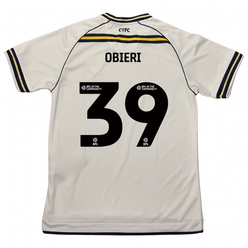 ילדים Sopuruchukwu Obieri #39 לבן כחול נייבי הרחק ג'רזי 2025/26 חולצה קצרה