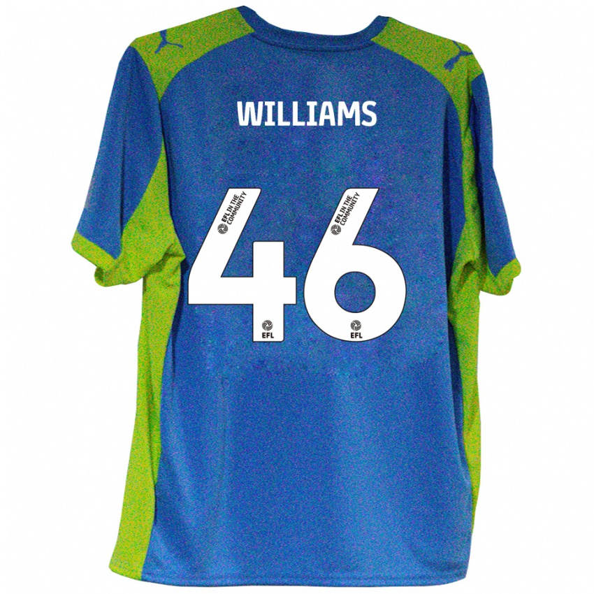 ילדים Theo Williams #46 תכלת צהוב הרחק ג'רזי 2025/26 חולצה קצרה