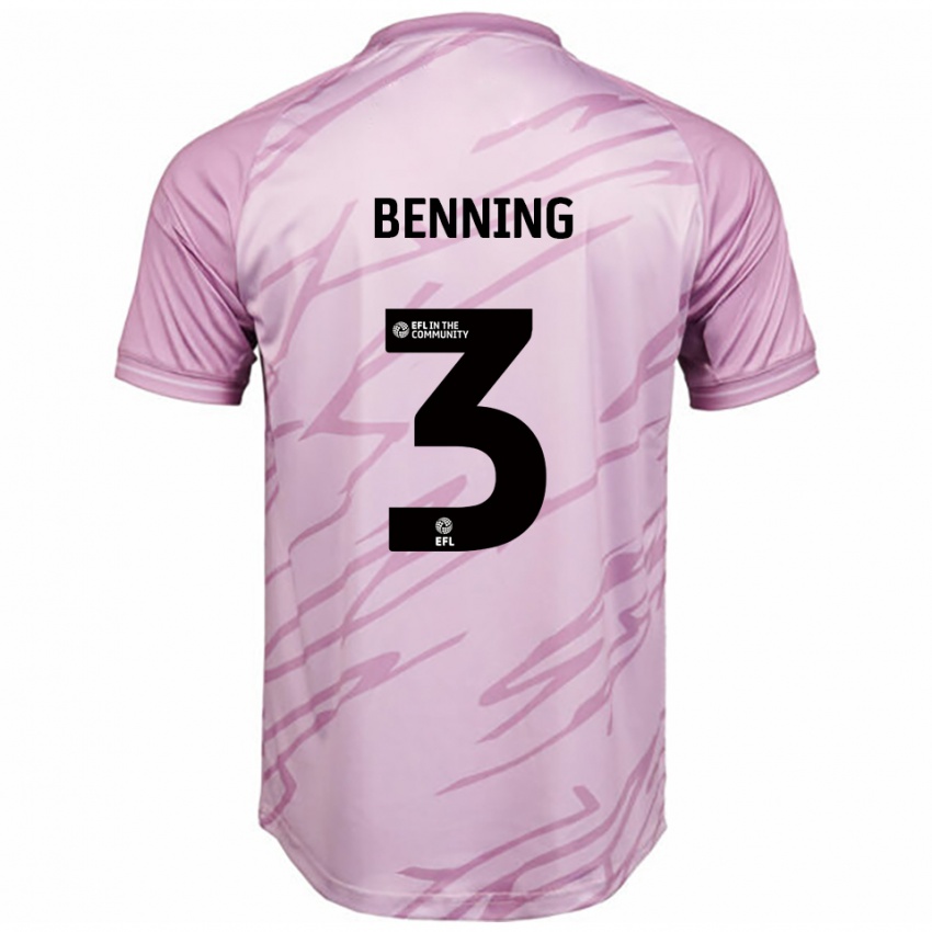 ילדים מאל בנינג #3 ורוד שחור הרחק ג'רזי 2025/26 חולצה קצרה