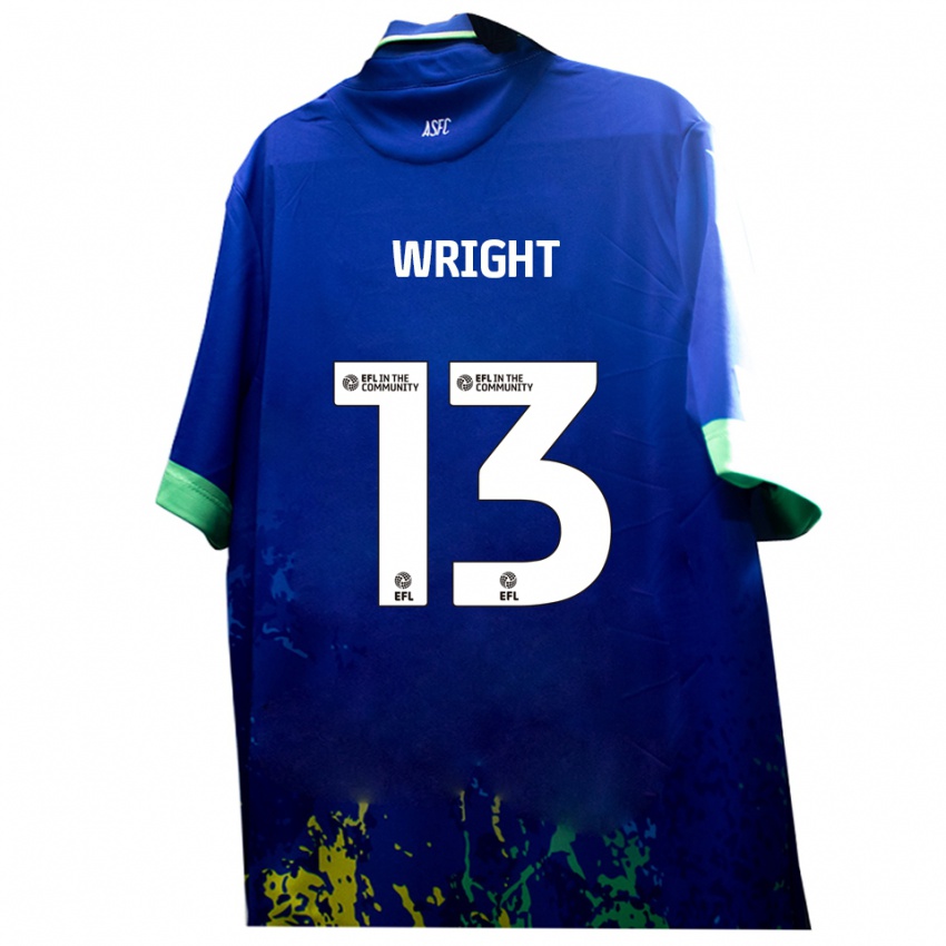 ילדים Oliver Wright #13 כחול צהוב הרחק ג'רזי 2025/26 חולצה קצרה