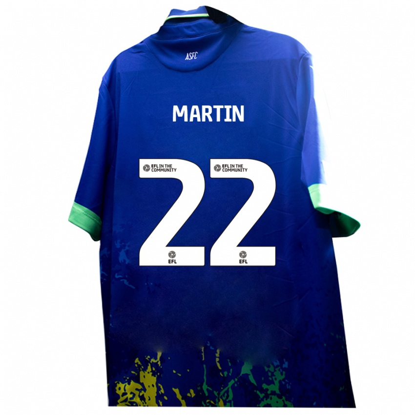 ילדים Dan Martin #22 כחול צהוב הרחק ג'רזי 2025/26 חולצה קצרה