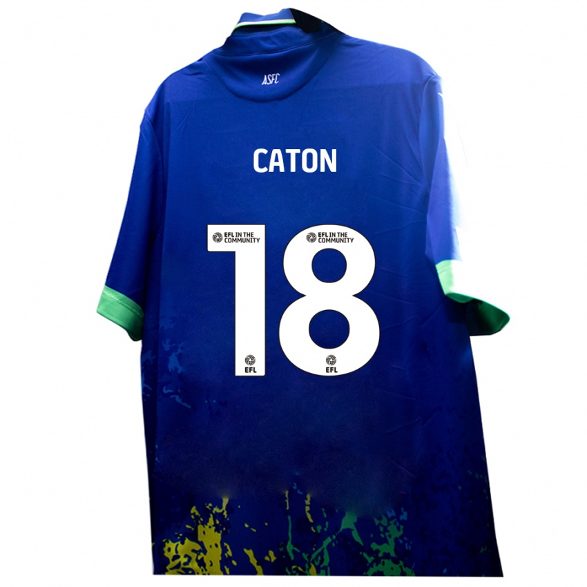 ילדים צ'ארלי קייטון #18 כחול צהוב הרחק ג'רזי 2025/26 חולצה קצרה