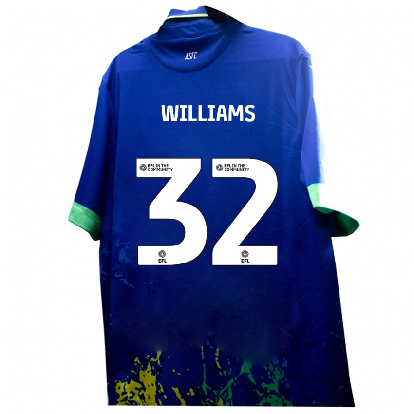 ילדים Lennox Williams #32 כחול צהוב הרחק ג'רזי 2025/26 חולצה קצרה