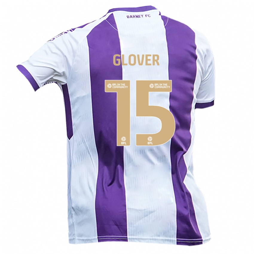 ילדים Ryan Glover #15 לבן סגול הרחק ג'רזי 2025/26 חולצה קצרה