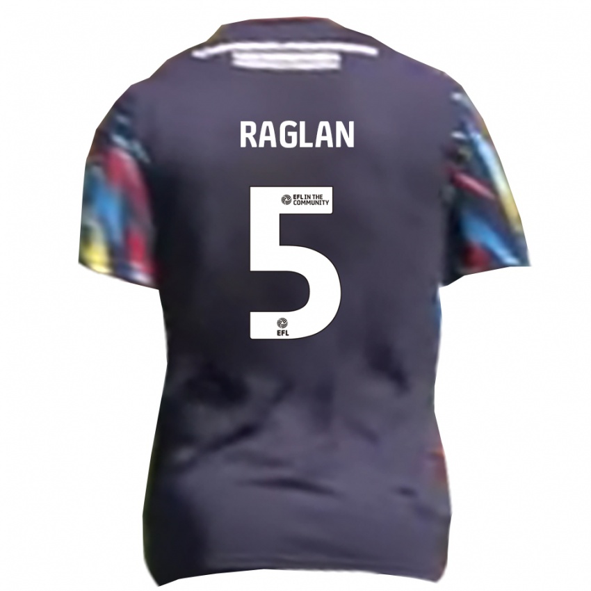 ילדים Charlie Raglan #5 כחול נייבי צהוב אדום הרחק ג'רזי 2025/26 חולצה קצרה