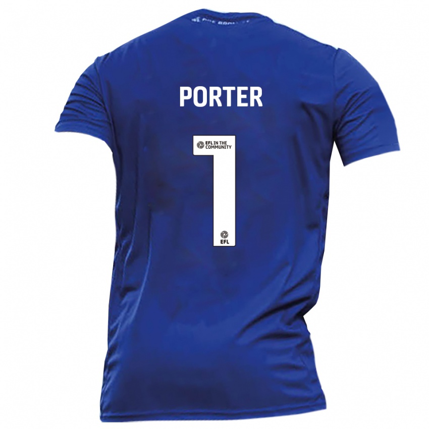 ילדים George Porter #1 כחול לבן הרחק ג'רזי 2025/26 חולצה קצרה