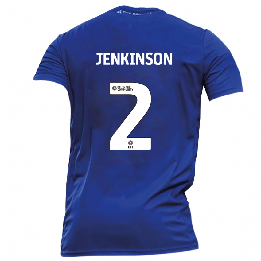 ילדים קארל ג'נקינסון #2 כחול לבן הרחק ג'רזי 2025/26 חולצה קצרה
