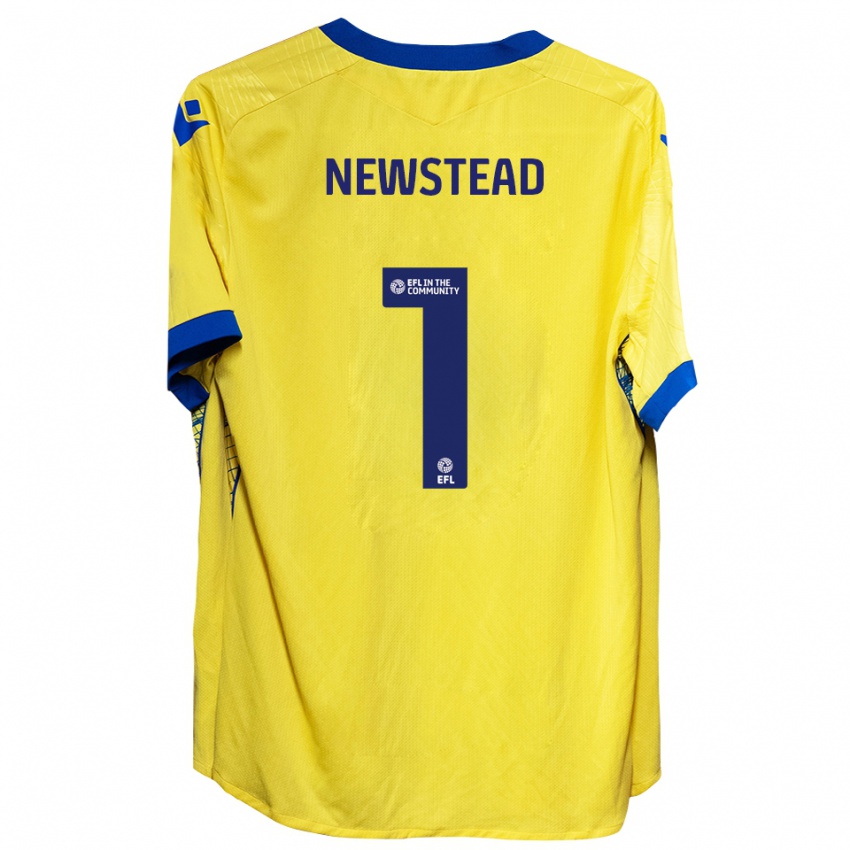 ילדים Jamie-Louise Newstead #1 צהוב כחול הרחק ג'רזי 2025/26 חולצה קצרה