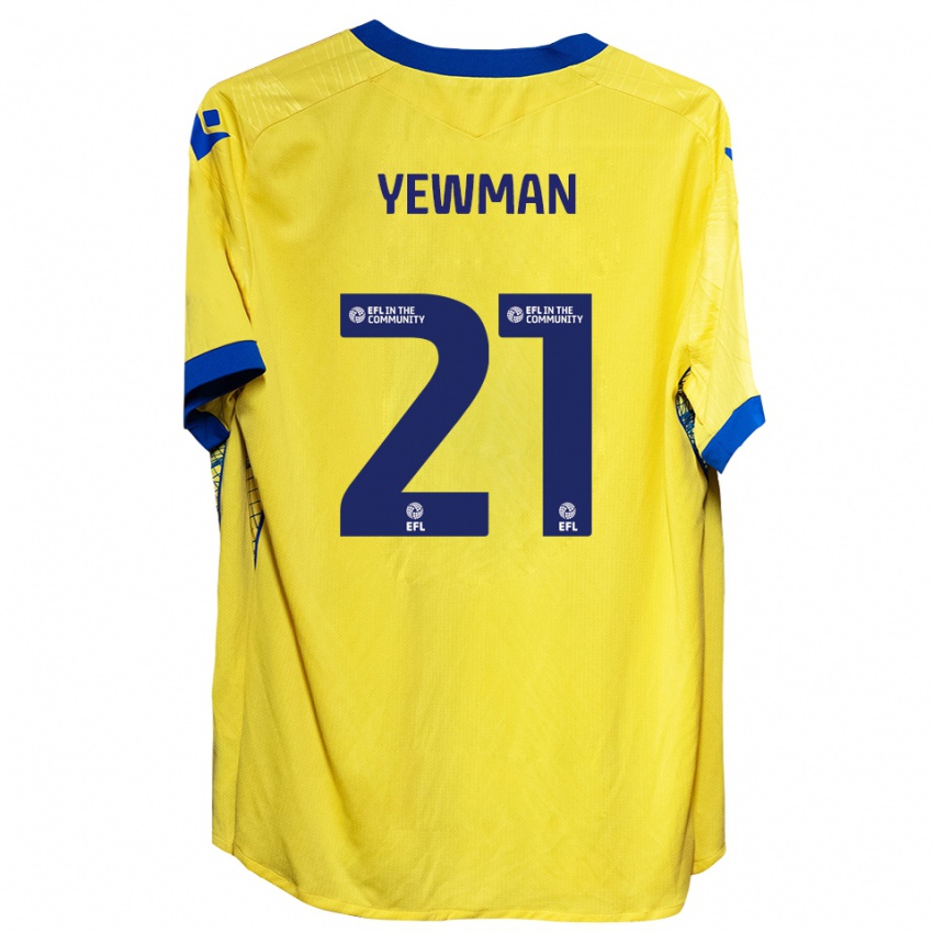 ילדים Lucy Yewman #21 צהוב כחול הרחק ג'רזי 2025/26 חולצה קצרה