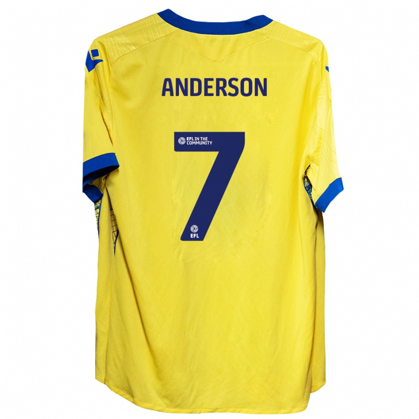 ילדים Harry Anderson #7 צהוב כחול הרחק ג'רזי 2025/26 חולצה קצרה