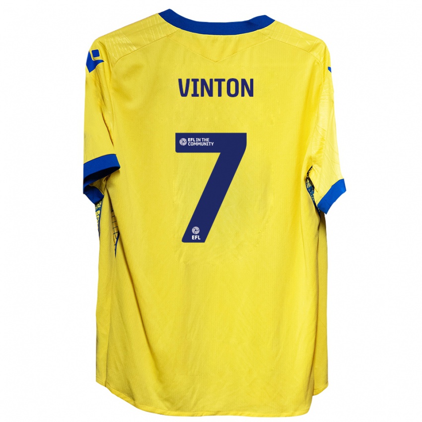 ילדים Ruby Vinton #7 צהוב כחול הרחק ג'רזי 2025/26 חולצה קצרה