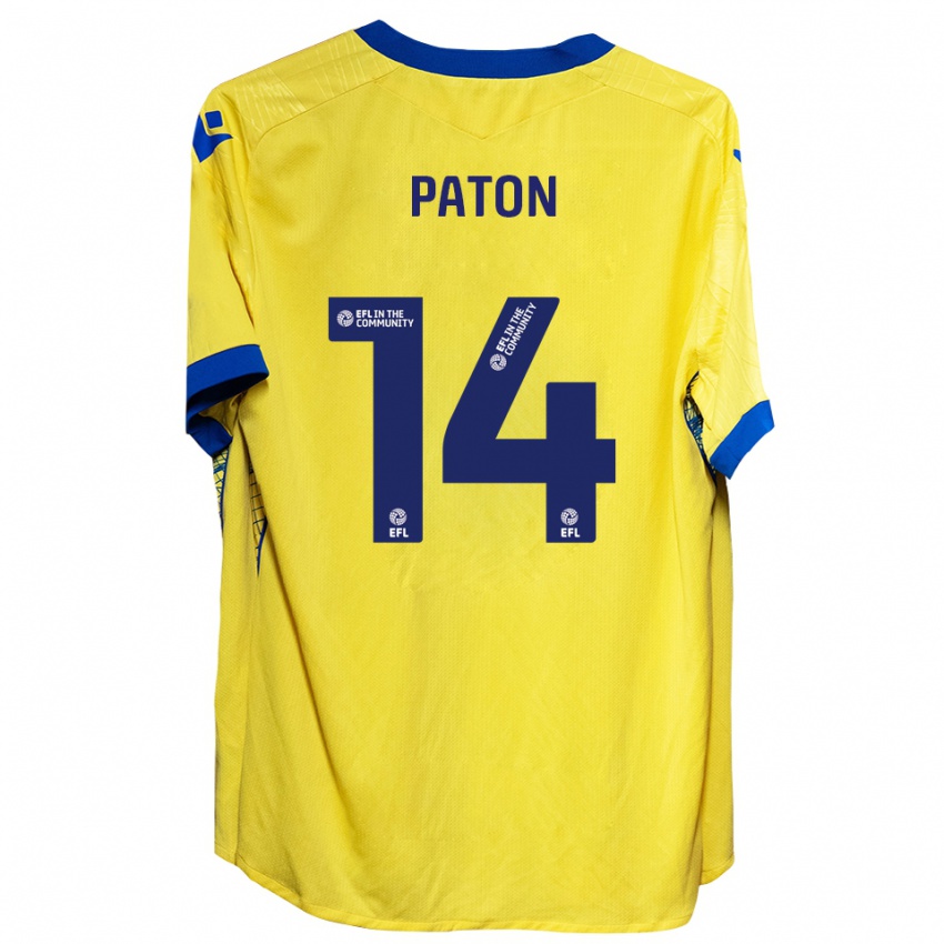 ילדים Karys Paton #14 צהוב כחול הרחק ג'רזי 2025/26 חולצה קצרה