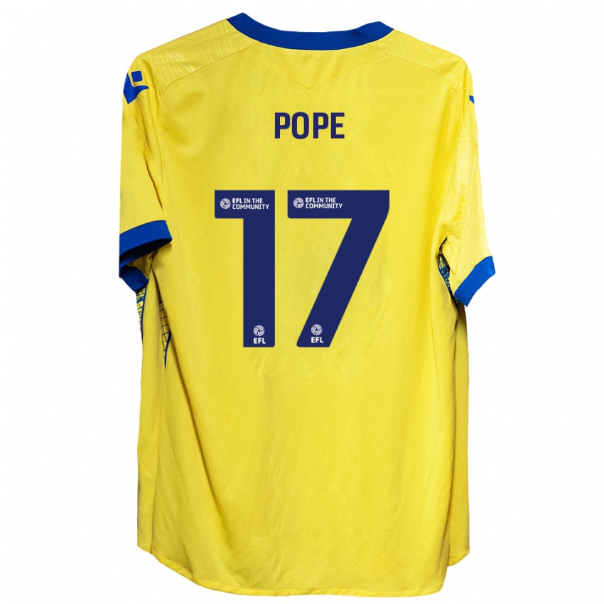 ילדים Leah Pope #17 צהוב כחול הרחק ג'רזי 2025/26 חולצה קצרה