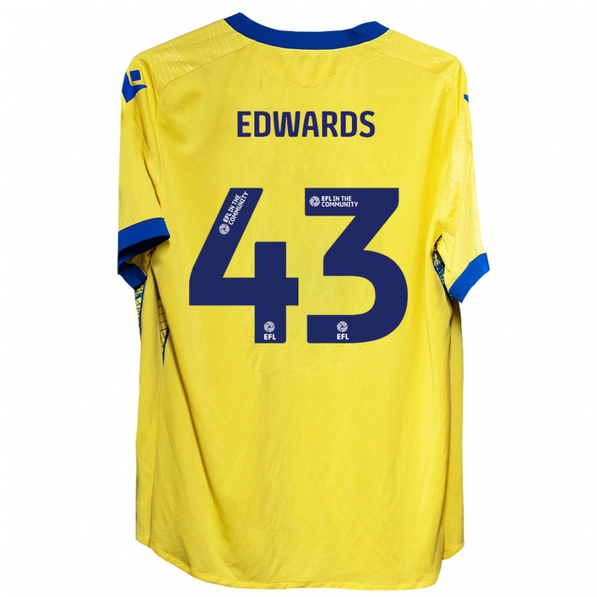 ילדים Frankie Edwards #43 צהוב כחול הרחק ג'רזי 2025/26 חולצה קצרה