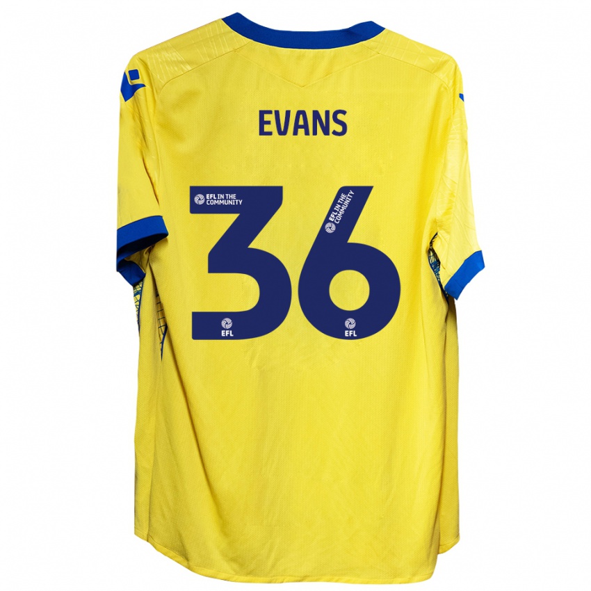 ילדים מקיסה אוונס #36 צהוב כחול הרחק ג'רזי 2025/26 חולצה קצרה