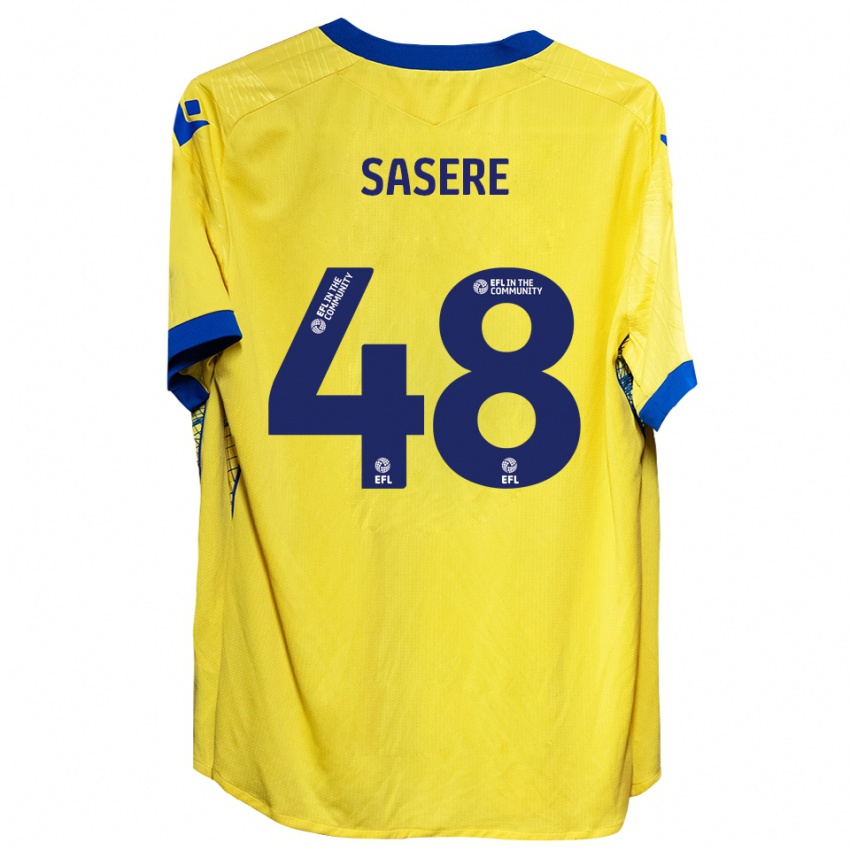 ילדים ג׳יימס ססר #48 צהוב כחול הרחק ג'רזי 2025/26 חולצה קצרה