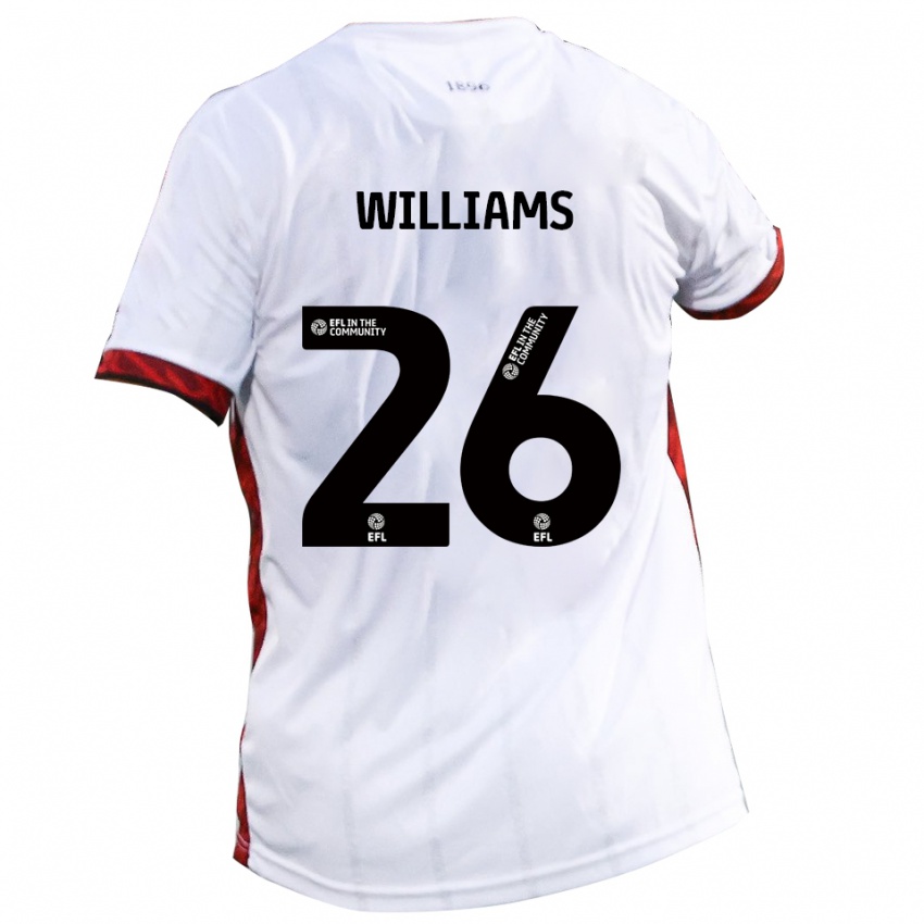 ילדים Jay Williams #26 לבן אדום שחור הרחק ג'רזי 2025/26 חולצה קצרה