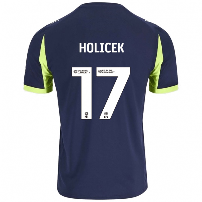 ילדים מאטוש הוליצ'ק #17 כחול נייבי ירוק זוהר הרחק ג'רזי 2025/26 חולצה קצרה