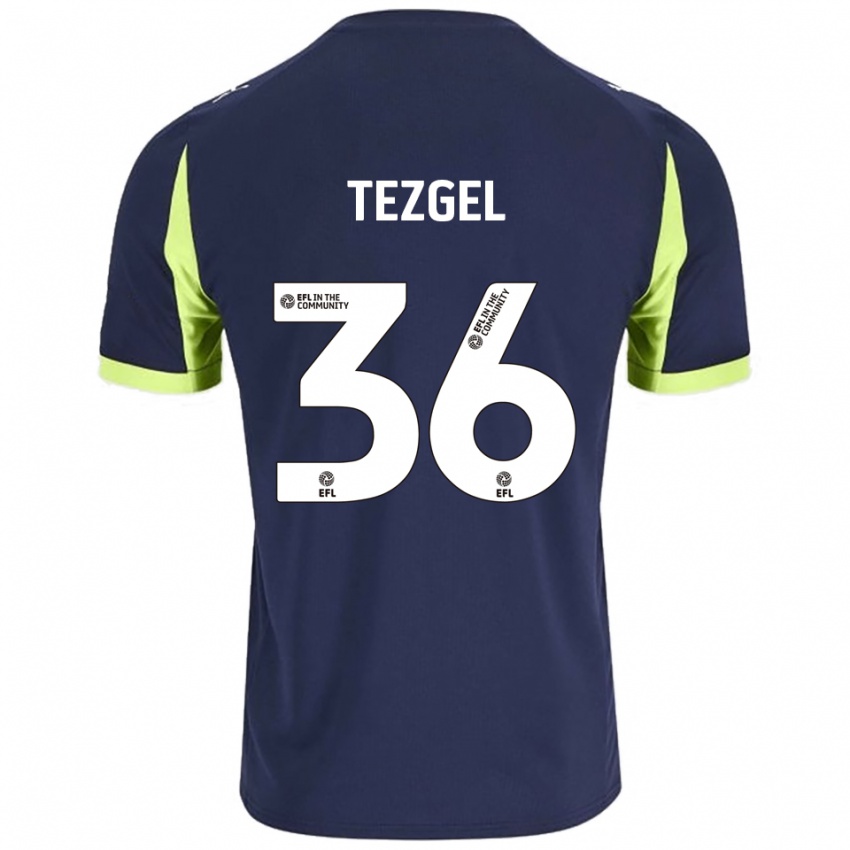 ילדים אמר טזגל #36 כחול נייבי ירוק זוהר הרחק ג'רזי 2025/26 חולצה קצרה