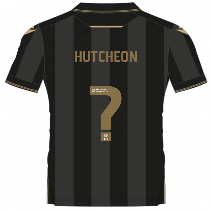 ילדים George Hutcheon #0 שחור זהב הרחק ג'רזי 2025/26 חולצה קצרה