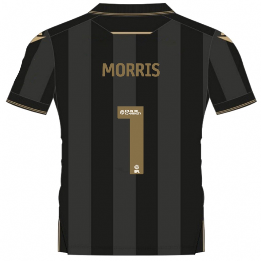 ילדים גלן מוריס #1 שחור זהב הרחק ג'רזי 2025/26 חולצה קצרה