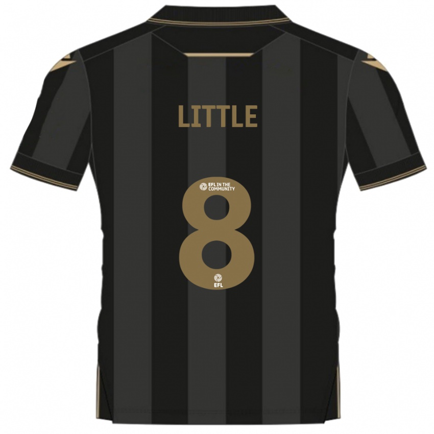 ילדים ארמאני ליטל #8 שחור זהב הרחק ג'רזי 2025/26 חולצה קצרה