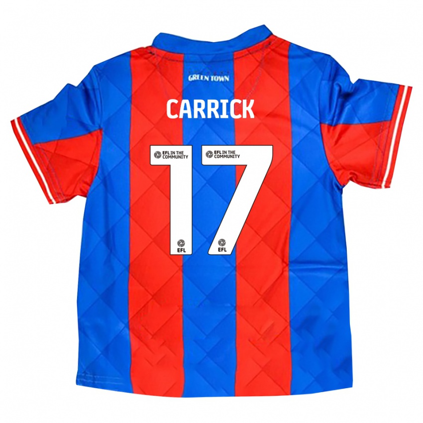 ילדים Charlie Carrick #17 כחול אדום לבן הרחק ג'רזי 2025/26 חולצה קצרה