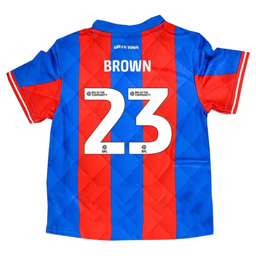 ילדים Henry Brown #23 כחול אדום לבן הרחק ג'רזי 2025/26 חולצה קצרה