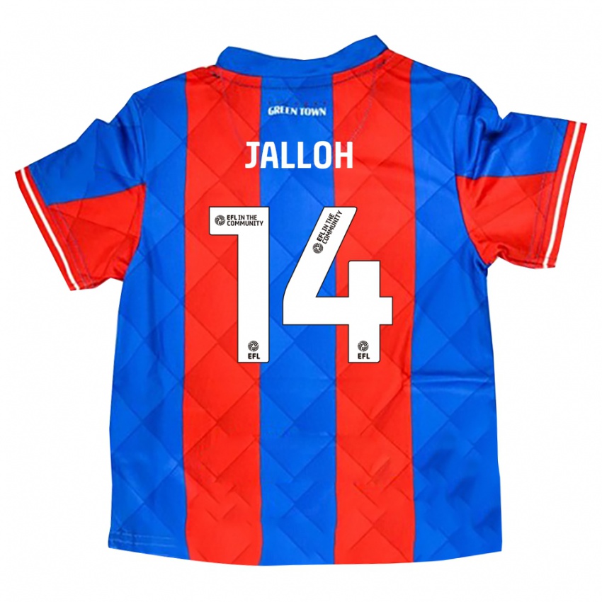 ילדים Mamadu Jalloh #14 כחול אדום לבן הרחק ג'רזי 2025/26 חולצה קצרה