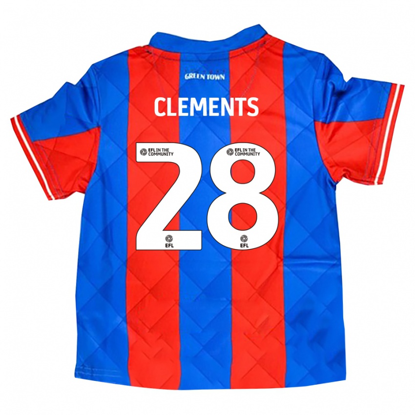 ילדים Charlie Clements #28 כחול אדום לבן הרחק ג'רזי 2025/26 חולצה קצרה