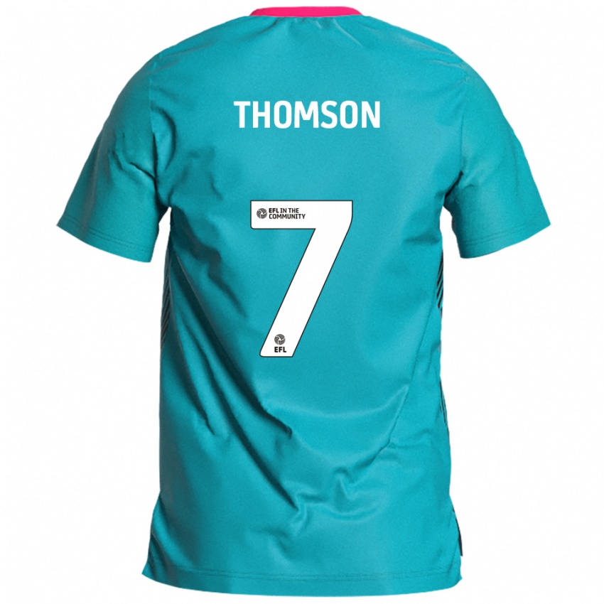 ילדים ג'ורג' תומסון #7 תכלת ורוד הרחק ג'רזי 2025/26 חולצה קצרה