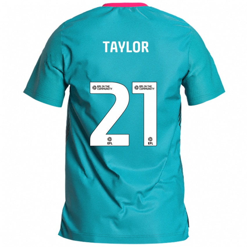 ילדים אליס טיילור #21 תכלת ורוד הרחק ג'רזי 2025/26 חולצה קצרה