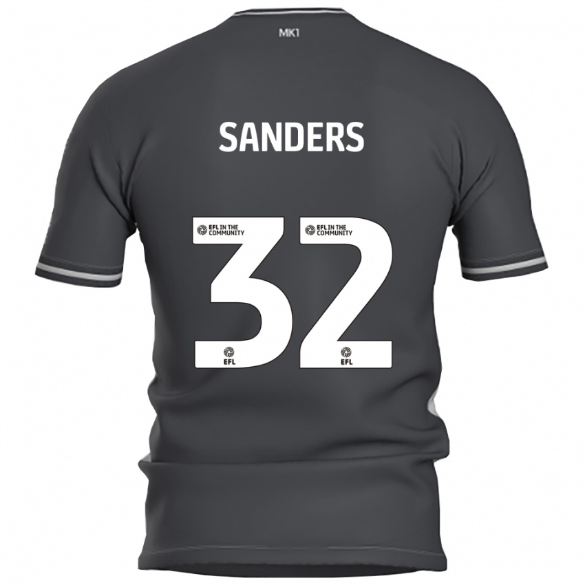 ילדים Jack Sanders #32 אפור כסוף הרחק ג'רזי 2025/26 חולצה קצרה