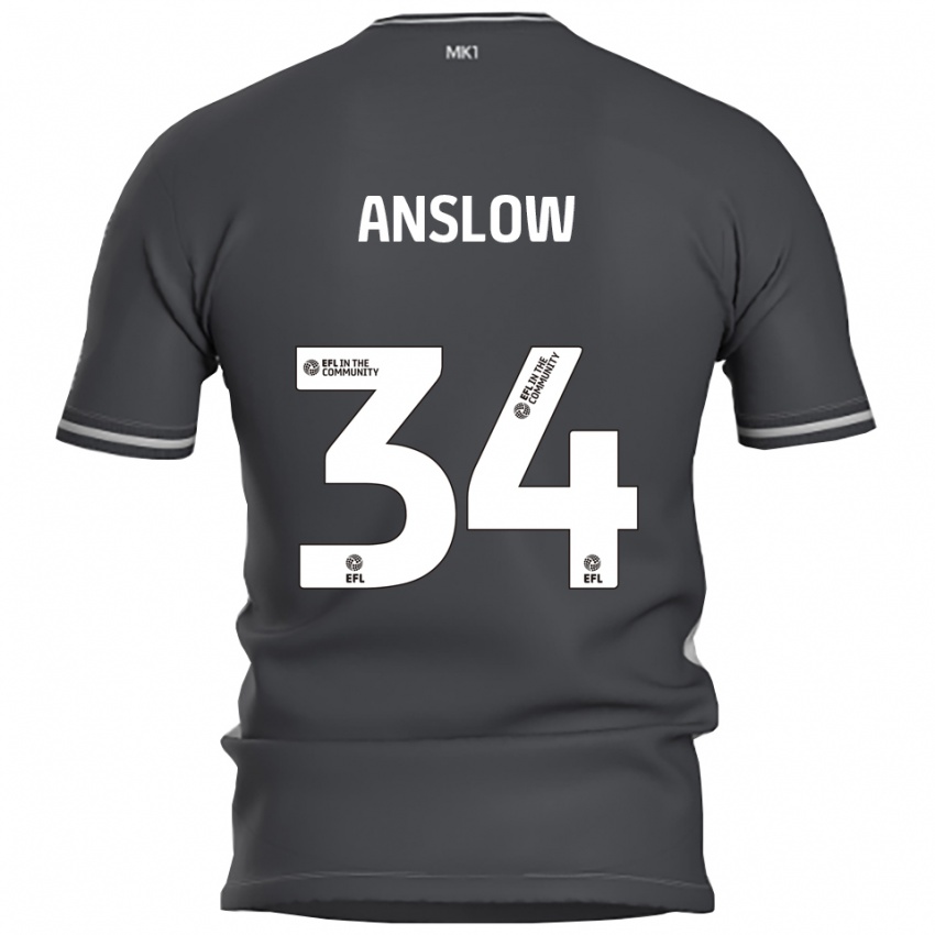 ילדים Lauren Anslow #34 אפור כסוף הרחק ג'רזי 2025/26 חולצה קצרה