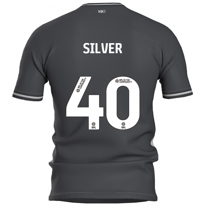 ילדים ריאן סילבר #40 אפור כסוף הרחק ג'רזי 2025/26 חולצה קצרה