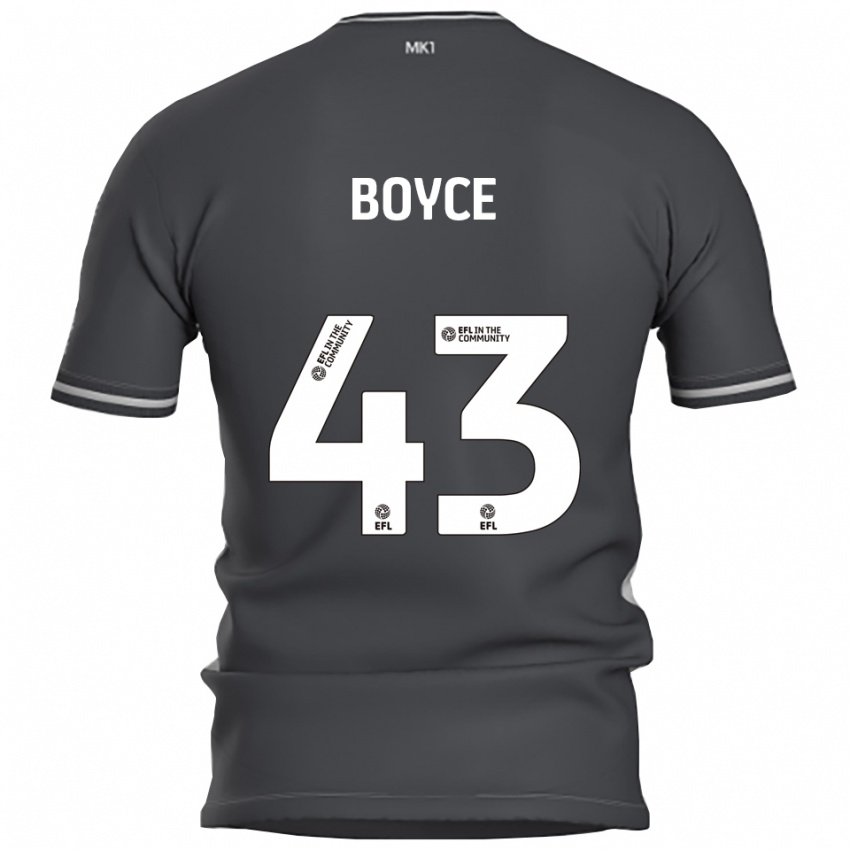 ילדים Kyle Boyce #43 אפור כסוף הרחק ג'רזי 2025/26 חולצה קצרה