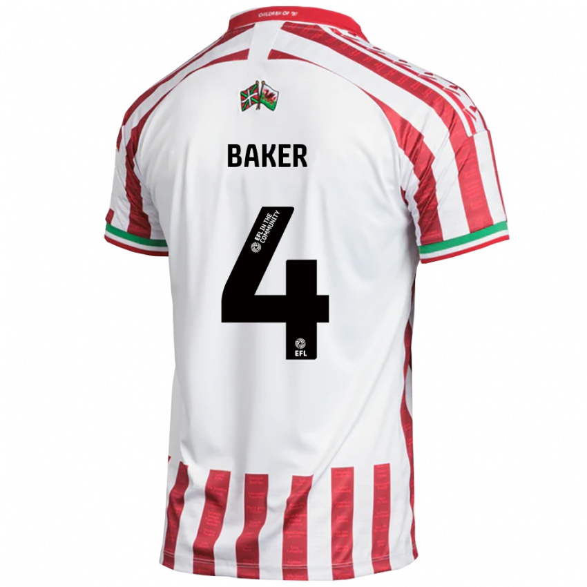 ילדים מת׳יו ריאן סיטורוס בייקר #4 אדום לבן הרחק ג'רזי 2025/26 חולצה קצרה