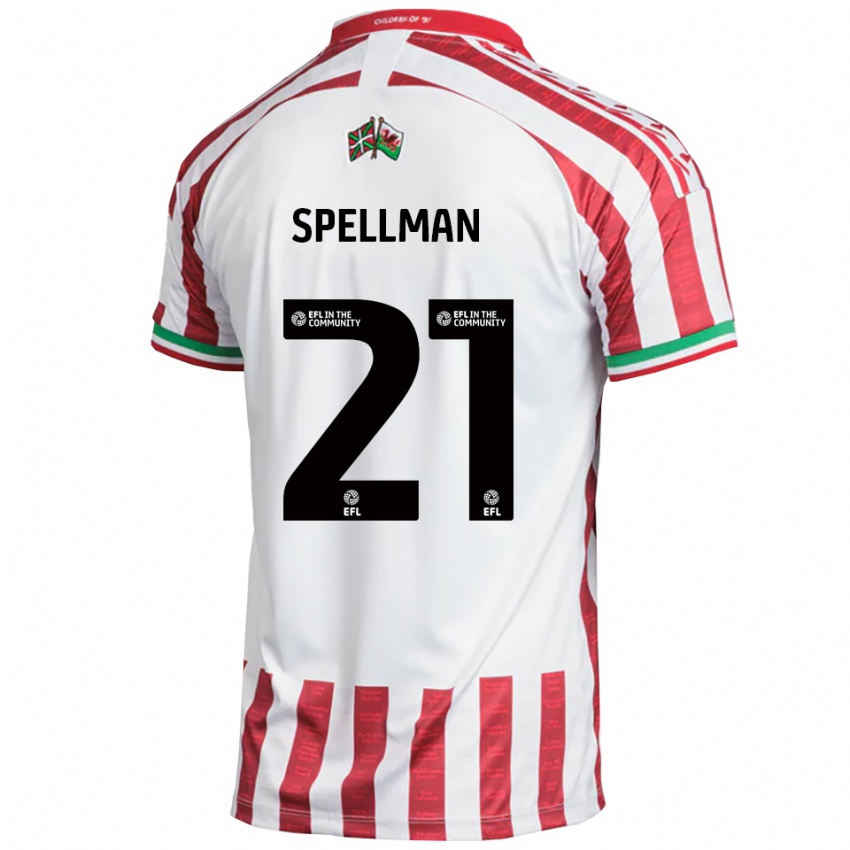 ילדים מיכאל ספלמן #21 אדום לבן הרחק ג'רזי 2025/26 חולצה קצרה