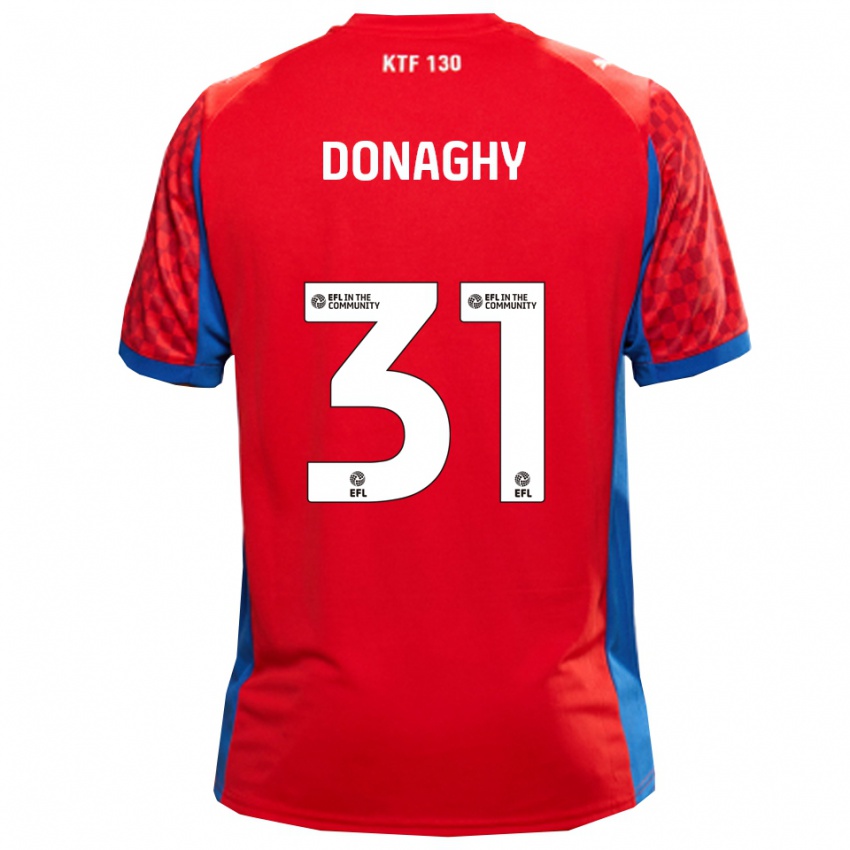 ילדים Tom Donaghy #31 אדום כחול הרחק ג'רזי 2025/26 חולצה קצרה