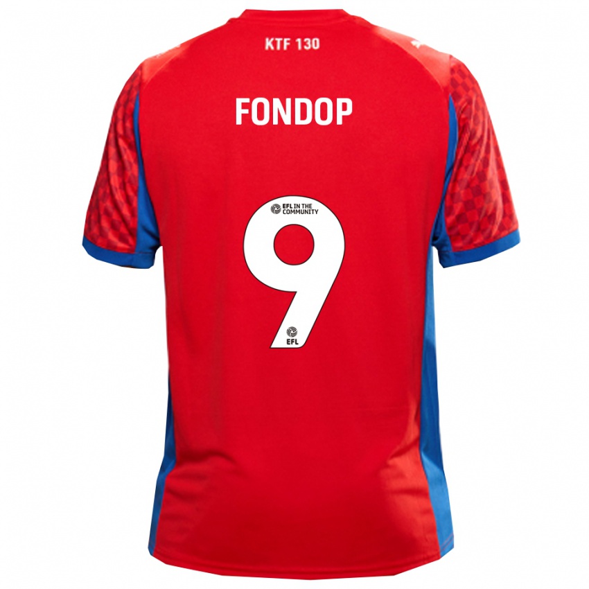 ילדים Mike Fondop #9 אדום כחול הרחק ג'רזי 2025/26 חולצה קצרה