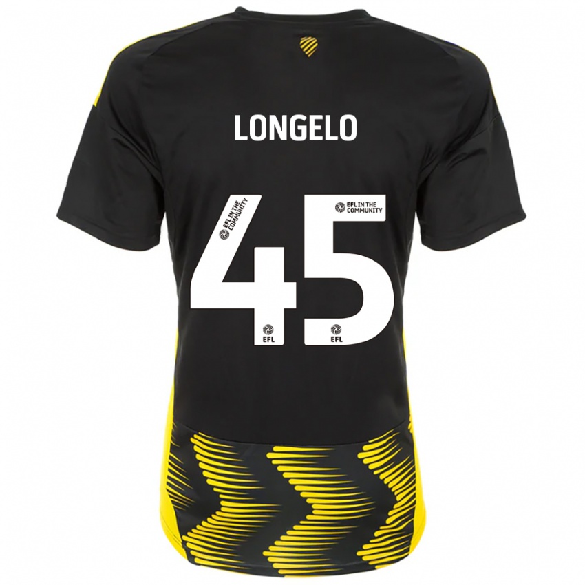 ילדים Rosaire Longelo #45 שחור צהוב הרחק ג'רזי 2025/26 חולצה קצרה